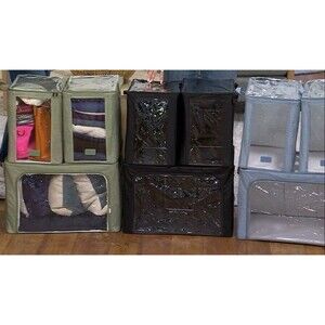 Periea 3 Piece Large Storage Box with Nesting Baskets - Black